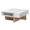 Baxton Studio Rasa Two-Tone White and Oak Finished Wood Coffee Table 159-10211 - alternate 1